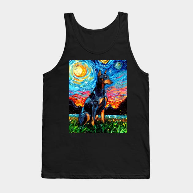 Doberman Starry Night Tank Top by sagittariusgallery